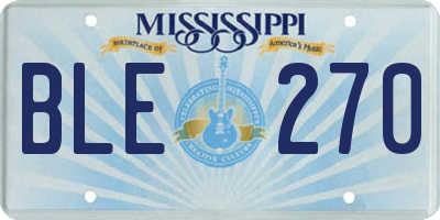 MS license plate BLE270