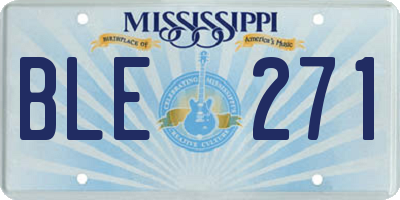 MS license plate BLE271