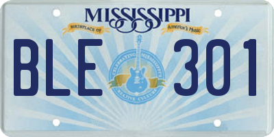 MS license plate BLE301
