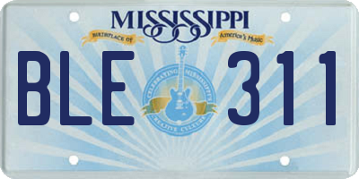 MS license plate BLE311