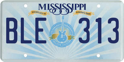 MS license plate BLE313