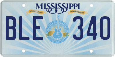 MS license plate BLE340