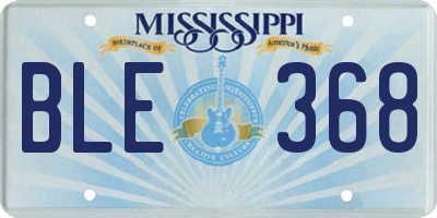 MS license plate BLE368