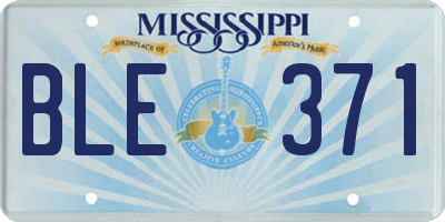 MS license plate BLE371