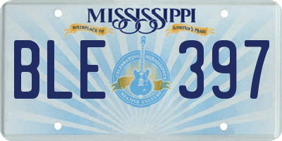 MS license plate BLE397