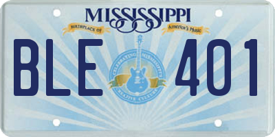 MS license plate BLE401