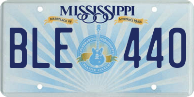 MS license plate BLE440