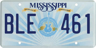 MS license plate BLE461