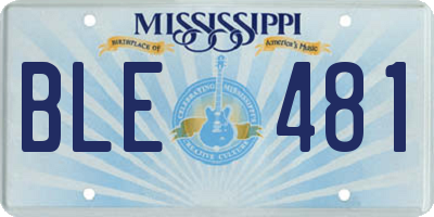 MS license plate BLE481