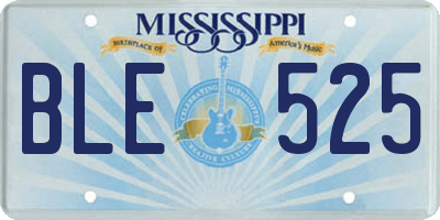 MS license plate BLE525