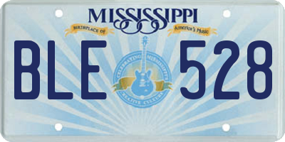 MS license plate BLE528