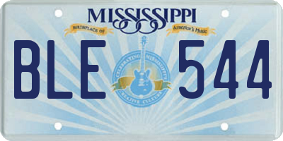 MS license plate BLE544