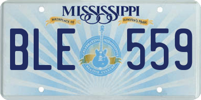 MS license plate BLE559
