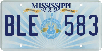 MS license plate BLE583