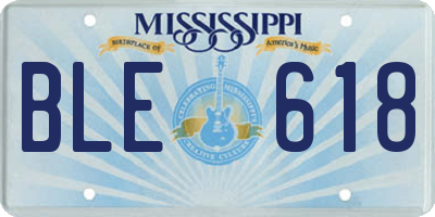 MS license plate BLE618