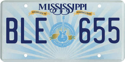 MS license plate BLE655