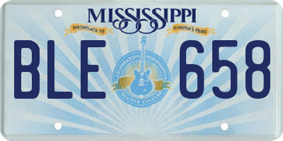 MS license plate BLE658