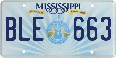 MS license plate BLE663