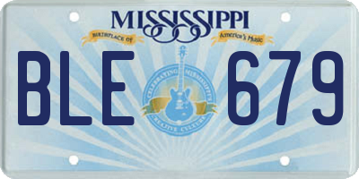 MS license plate BLE679