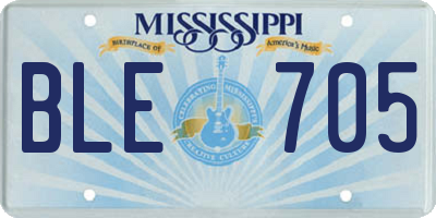 MS license plate BLE705