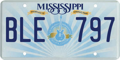 MS license plate BLE797