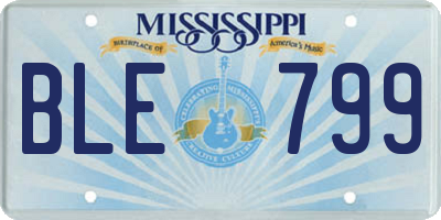MS license plate BLE799