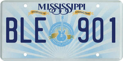 MS license plate BLE901