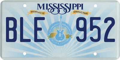 MS license plate BLE952