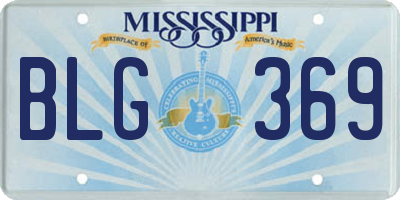 MS license plate BLG369