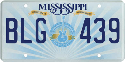 MS license plate BLG439