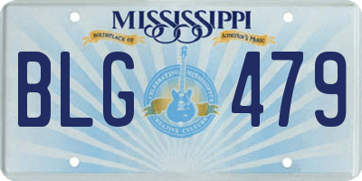 MS license plate BLG479