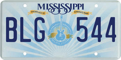MS license plate BLG544