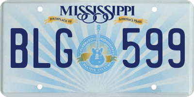 MS license plate BLG599