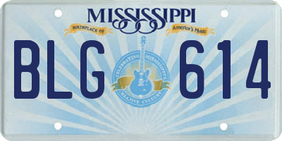 MS license plate BLG614