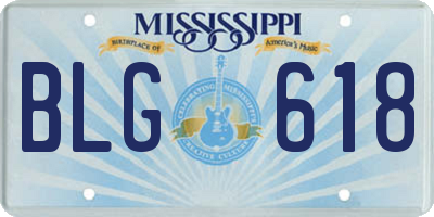 MS license plate BLG618