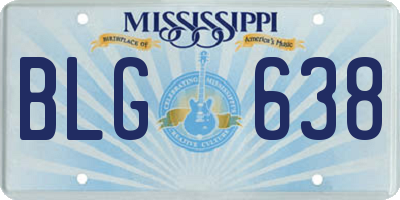 MS license plate BLG638