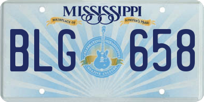 MS license plate BLG658