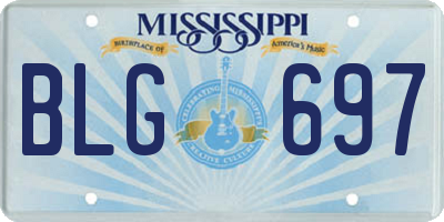 MS license plate BLG697