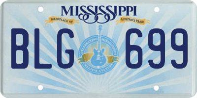 MS license plate BLG699