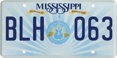 MS license plate BLH063