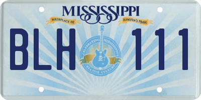 MS license plate BLH111