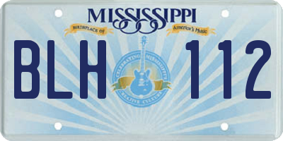 MS license plate BLH112