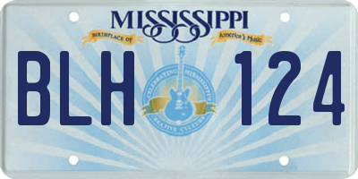 MS license plate BLH124