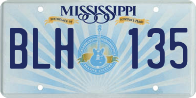 MS license plate BLH135
