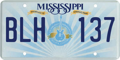 MS license plate BLH137