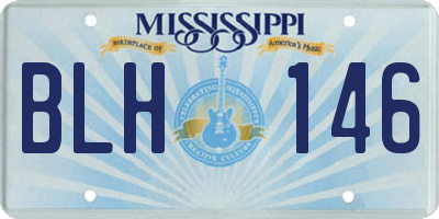 MS license plate BLH146