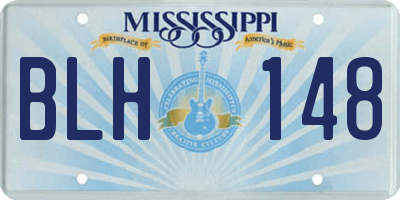 MS license plate BLH148