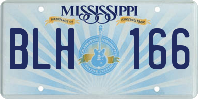 MS license plate BLH166