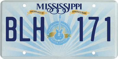 MS license plate BLH171