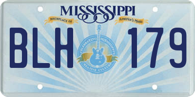 MS license plate BLH179